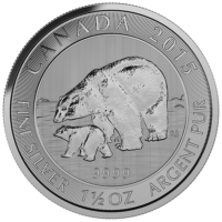 2015 1.5 oz Canadian Polar Bear Silver Coin