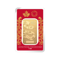1 oz RCM Linar Snake Gold Bar